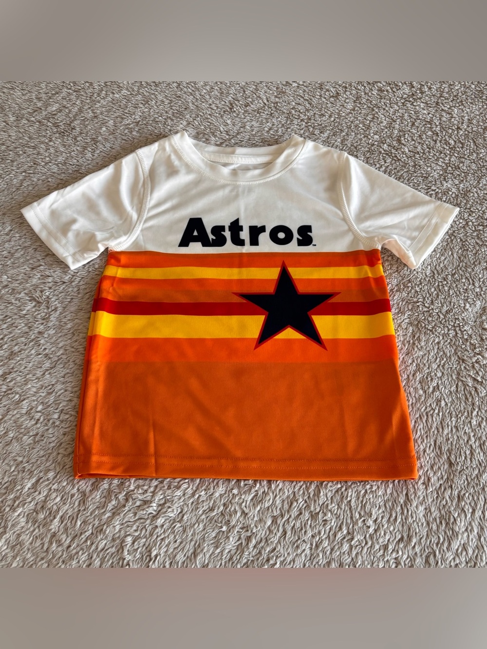 Cooperstown Collection Baseball Jersey Astros Youth SZ 3T Orange Blue White NWT